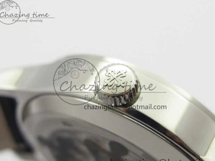 MIROTIME 0418 Practical Calatrava 5524 Pilot Travel Time SS GRF Blue Dial on Black Leather Strap A324 V 7107